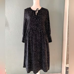 Orange Creek Navy Polka Dot Dress, Size Medium